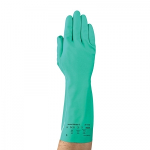 Ansell Solvex Medium Steri Green Nitrile Gloves - Pair