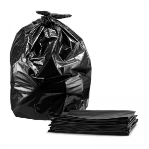Capri Black Bin Liners - Garbage Bags - 75L - Roll of 50 Bags