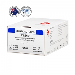 Dynek Vilene Sutures - Monofilament Polyvinylidene 5/0 3-8 45cm 16mm - Box of 36
