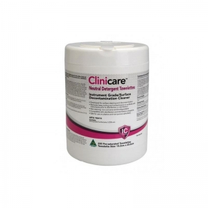 Clinicare Neutral Detergent ND Wipes - Canister of 220