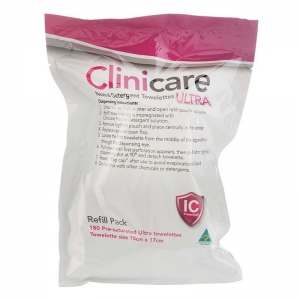 Clinicare Ultra Neutral Wipes - Refill of 180