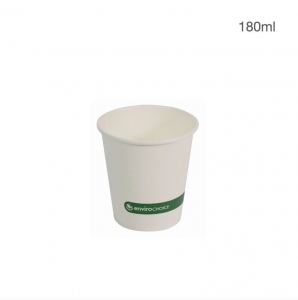 Biodegradable White Paper Cups 180ml - Carton of 1000