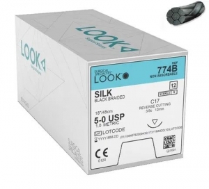 Look Silk Sutures 3-0 - 3-8 24mm - 784B - Box of 12