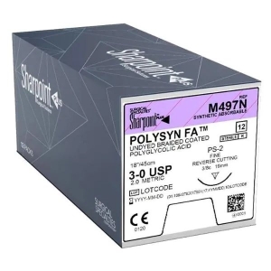 Look Polysyn Fast Absorbable Sutures 3-0 3-8 18mm - M497N - Box of 12