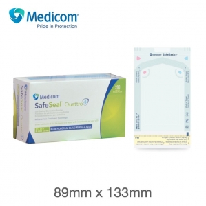 Medicom SafeSeal 89 x 133mm Self-Sealing Sterilisation Pouch - Box of 200