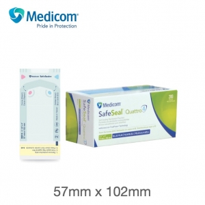 Medicom SafeSeal 57 x 102mm Self-Sealing Sterilisation Pouch - Box of 200