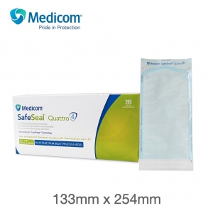 Medicom Self-Sealing Sterilisation Pouch -133 x 254mm - Box of 200