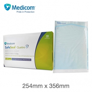 Medicom SafeSeal 254 x 356mm Self-Sealing Sterilisation Pouch - Box of 200