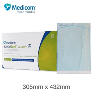 Medicom Self-Sealing Sterilisation Pouch - 305 x 432mm - Box of 200