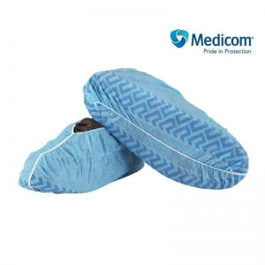 Medicom SafeBasics Blue Shoe Cover Non Skid - Box of 100