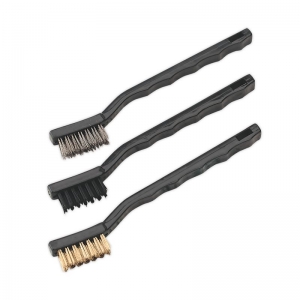 Cleaning Brushes 3 Piece Set Brass - Steel - Nylon