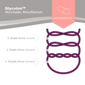 Glycolon Resorba 3-0 18mm 3-8 Circle Rev Cut (Violet) DS18 45cm - Box of 24