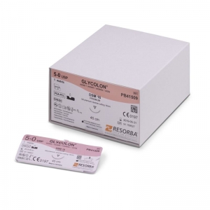 Glycolon Premium Resorba 5-0 13mm 3-8 Circle Rev Cut DSM13 Violet 70cm - Box of