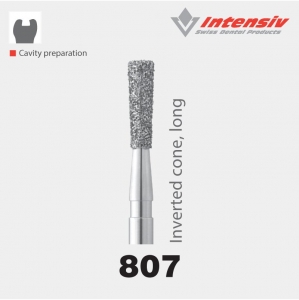 Intensiv 807 Inverted Cone Long Diamond Bur Pack of 6