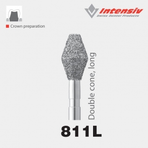 Intensiv 811L Football Double Cone Long Diamond Bur Pack of 6