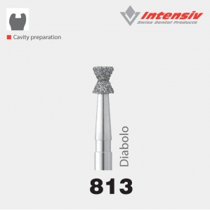Intensiv 813 Inverted Cone Diabolo Diamond Bur Pack of 6