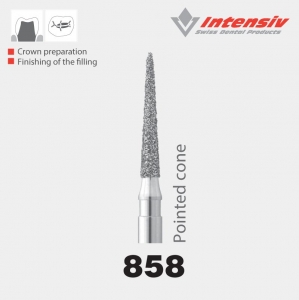 Intensiv 858 Pointed Cone Diamond Bur Pack of 6