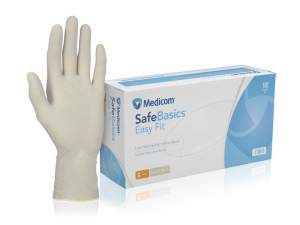 Medicom PF Easy Fit Latex Gloves  - Carton of 10 x 100 Gloves