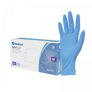 Medicom Pure Blue Nitrile Gloves Accelerator Free - Carton of 10 x 200