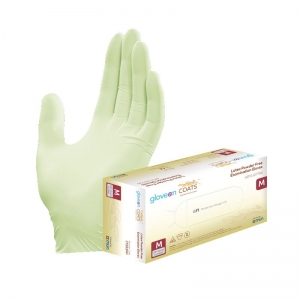GloveOn COATS Oatmeal Coated Latex Gloves - Box 100 Gloves