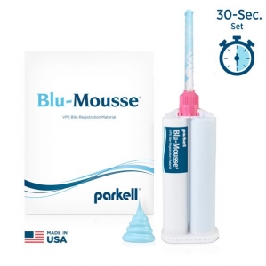 Blu Mousse Bite Registration 30 Sec Set - 2 x 50ml and Tips