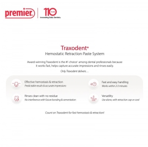 Premier Traxodent Hemodent Retraction Paste - 7 Syringes & 15 Tips