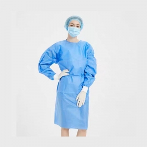 Softmed Premium Blue Tie Back Isolation Gowns - Large - Pack of 10