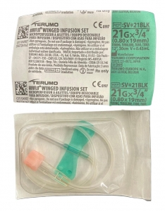 Surflo Winged Infusion Sets 21GX19mm - Tube 30cm (Green) - Box of 50