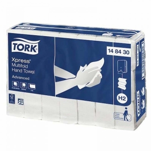 Tork H2 Advanced Multifold Paper 24cm x 21cm - Carton 21 x 185 Sheets