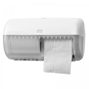 Tork White Conventional Toilet Roll Dispenser T4 - Twin Side