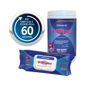 Whiteley Hospital Grade Disinfectant V Wipes - Flat Pack of 80